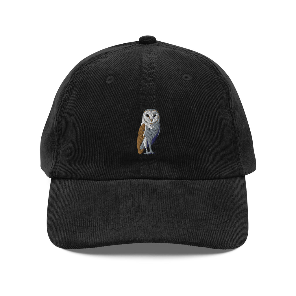 Vintage Corduroy Barn Owl Hat