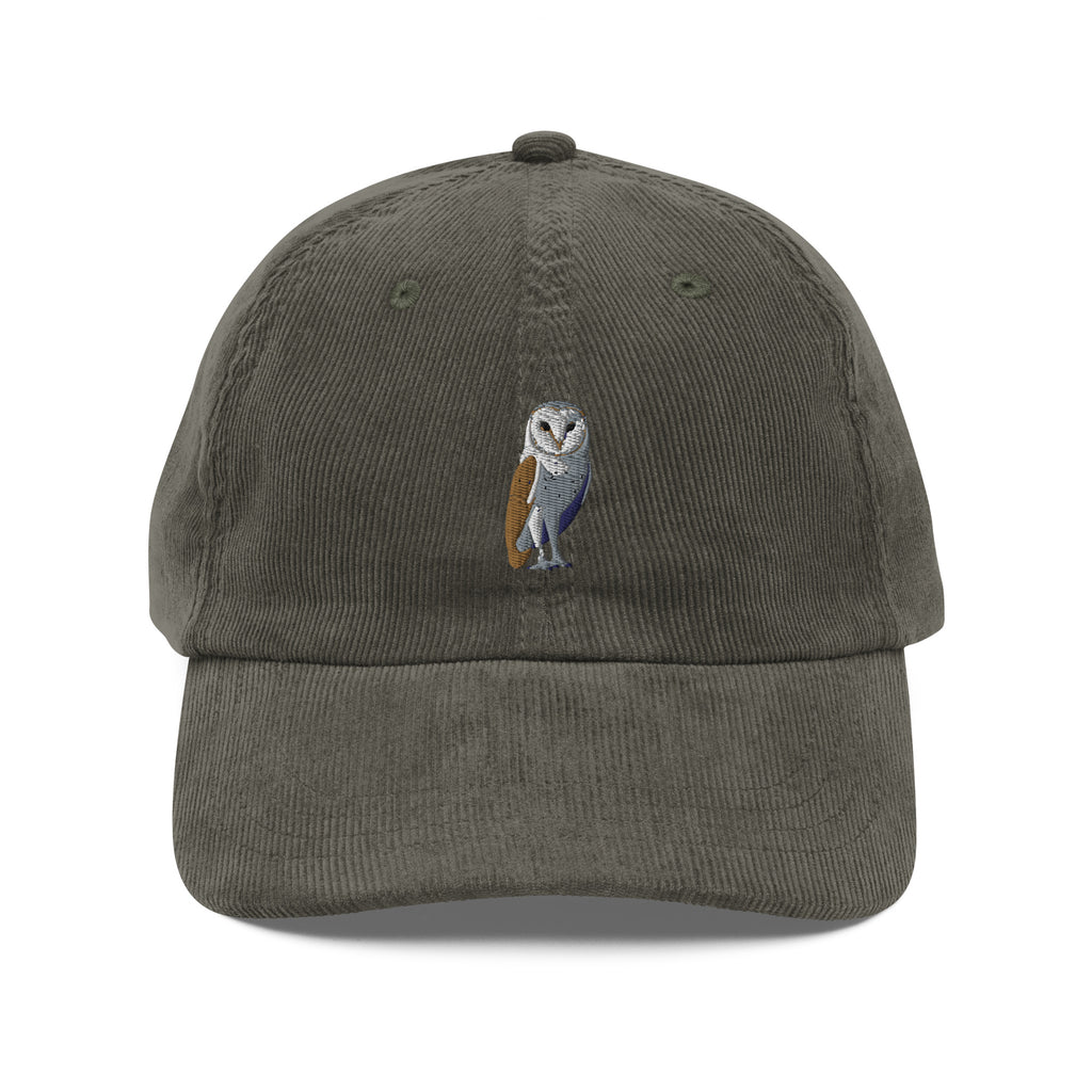 Vintage Corduroy Barn Owl Hat